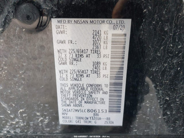 Nissan Rogue Sv Intelligent Awd