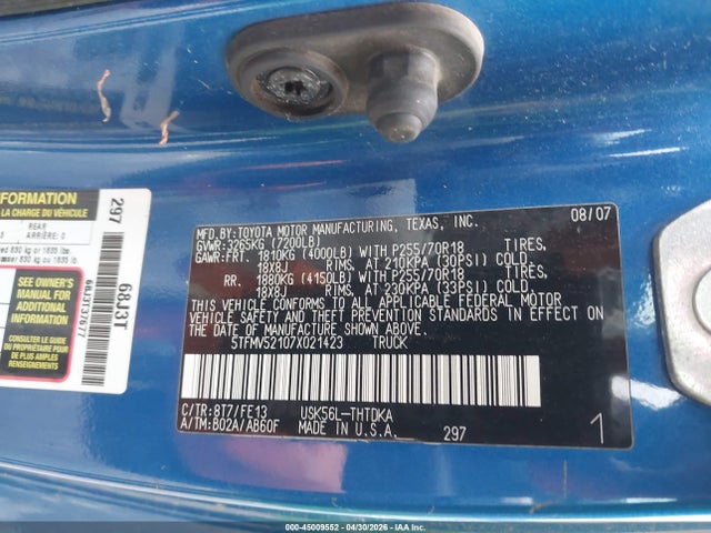 Toyota Tundra Base 5.7l V8