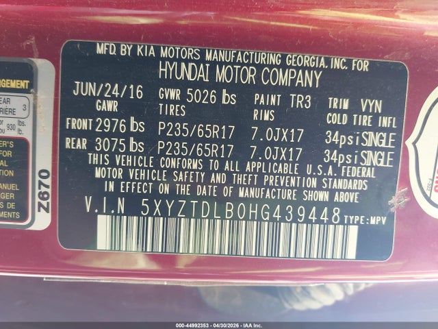 Hyundai SANTA FE 2.4l