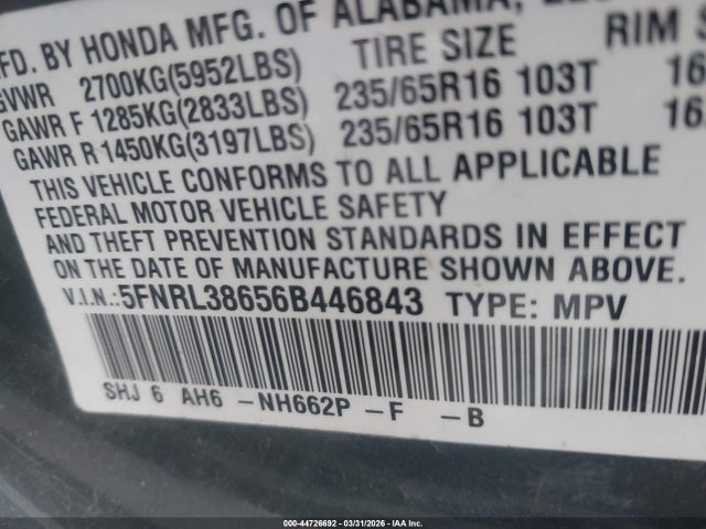 Honda Odyssey Ex-l