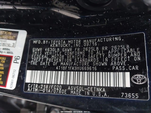 Toyota Camry Le