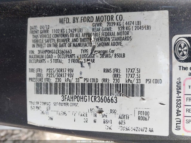 Ford Fusion Se