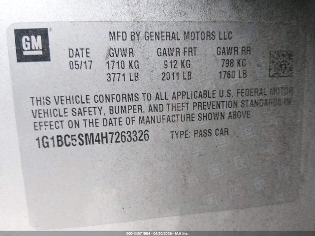 Chevrolet Cruze Ls Auto