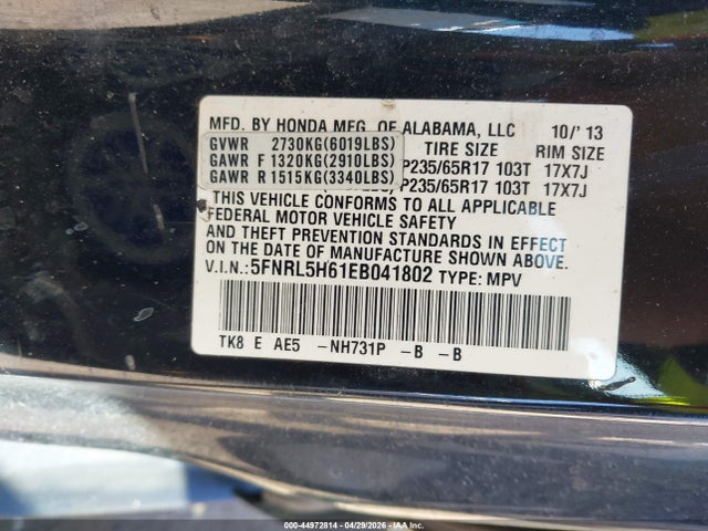 Honda Odyssey Ex-l
