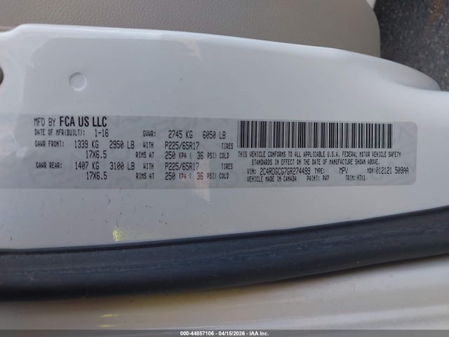 Dodge Grand Caravan Sxt