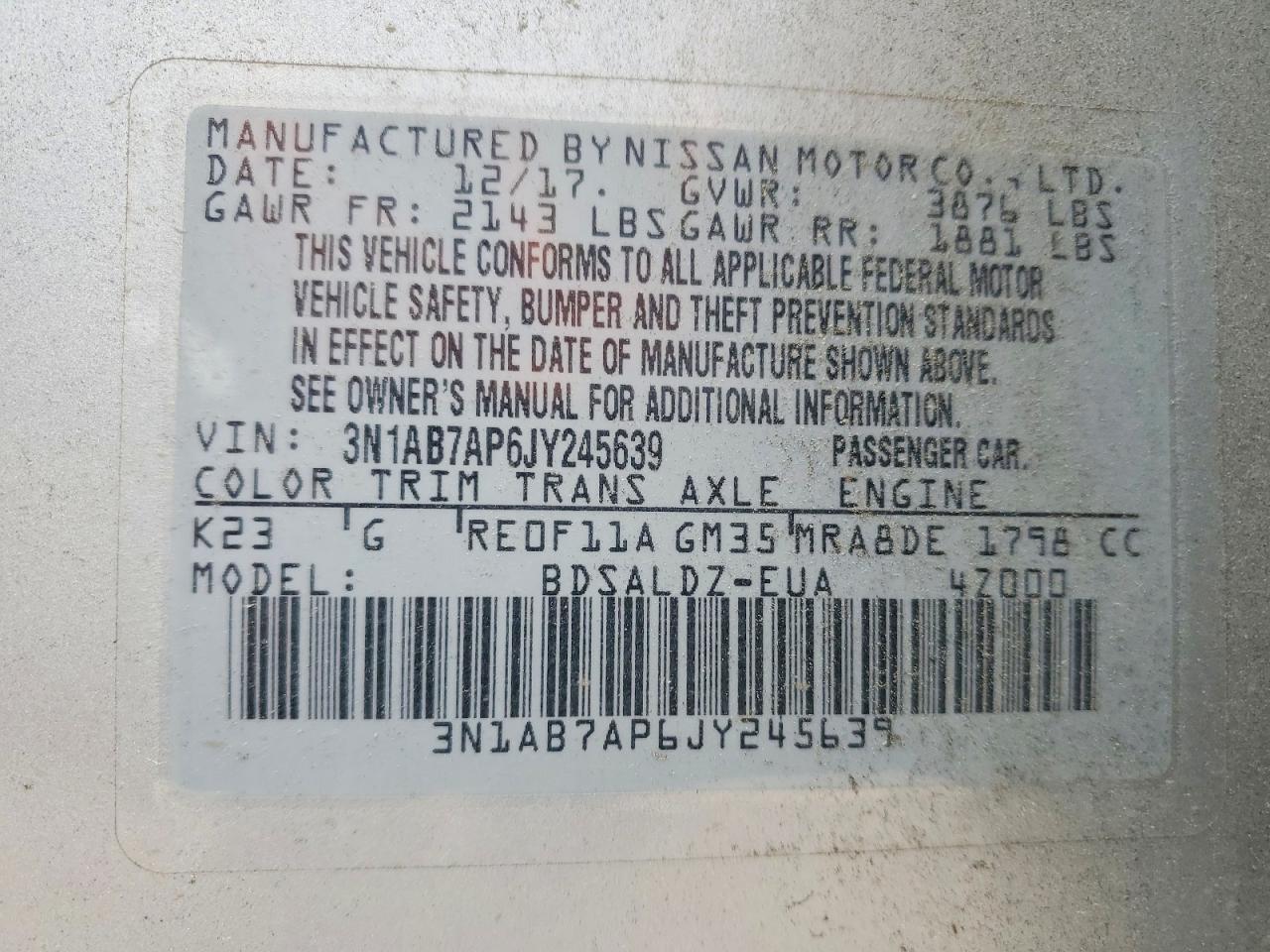 Nissan Sentra Sv