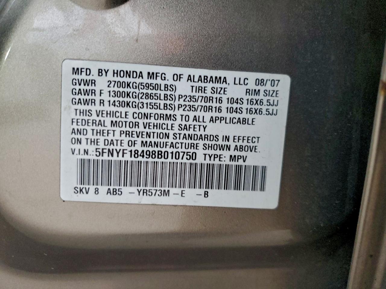 Honda Pilot Ex