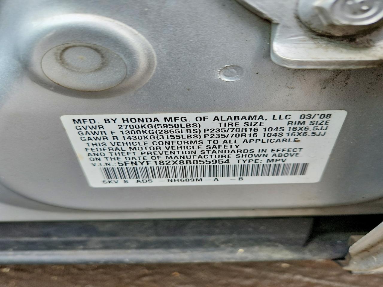 Honda Pilot Vp