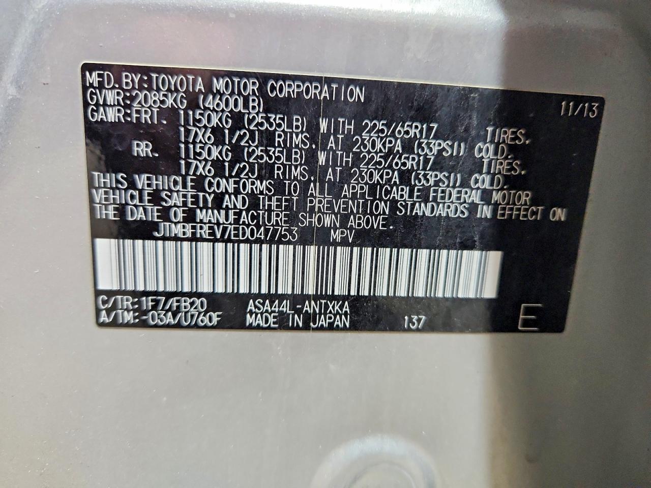 Toyota RAV4 Le