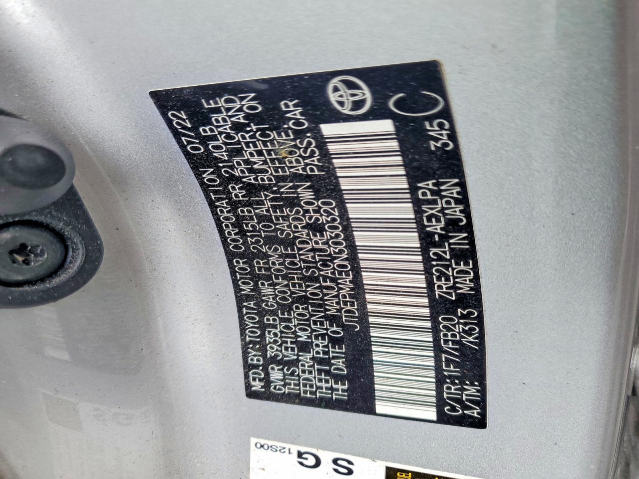 Toyota Corolla Le
