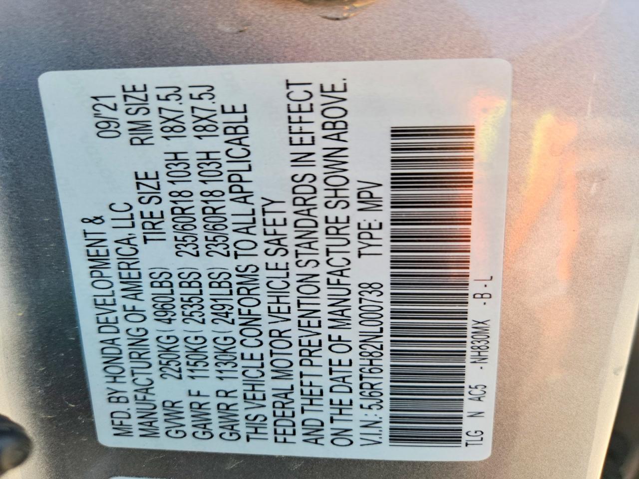 Honda Crv Exl