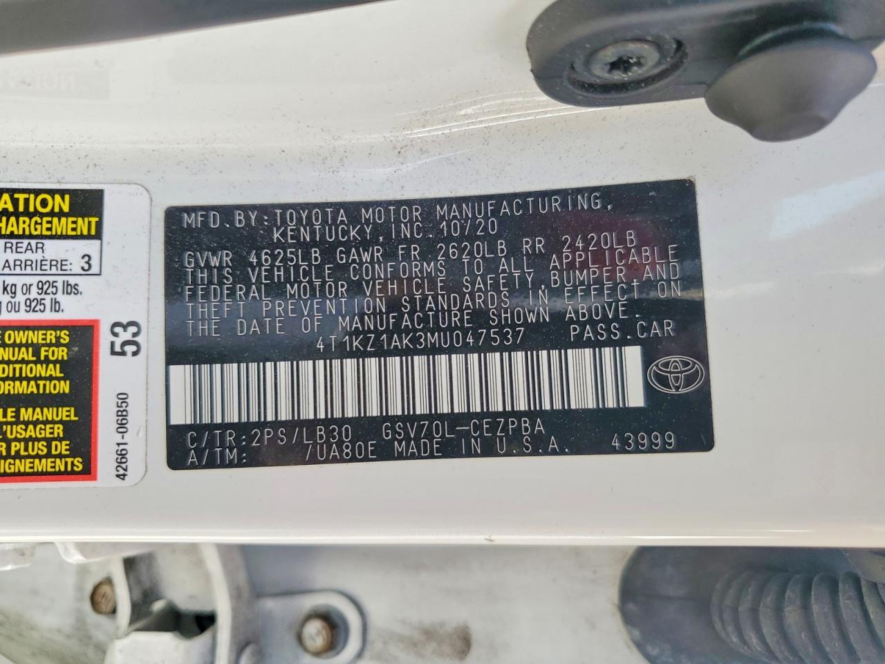 Toyota Camry Xse V6