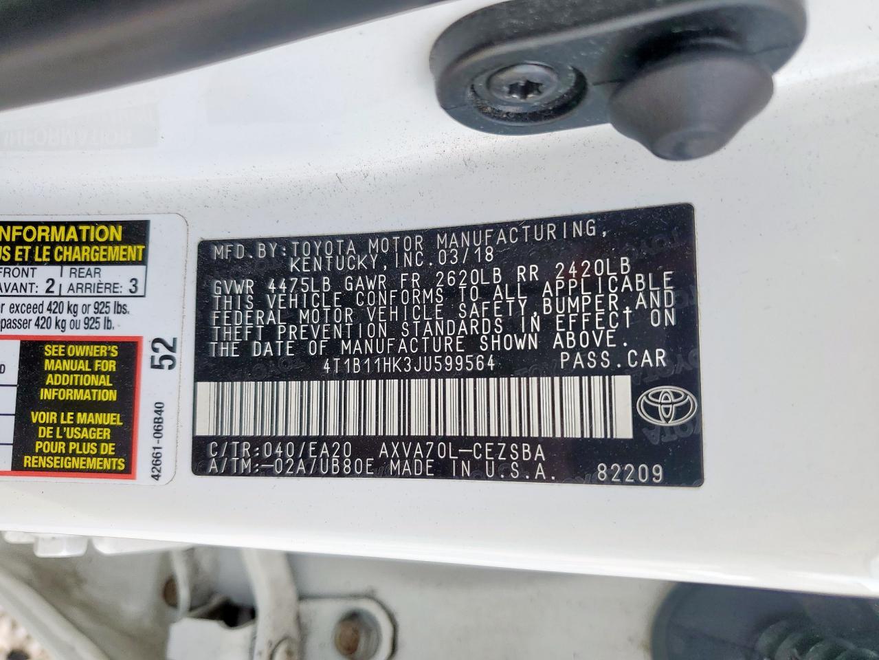 Toyota Camry Se