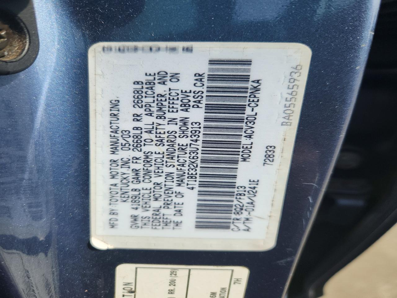Toyota Camry Le