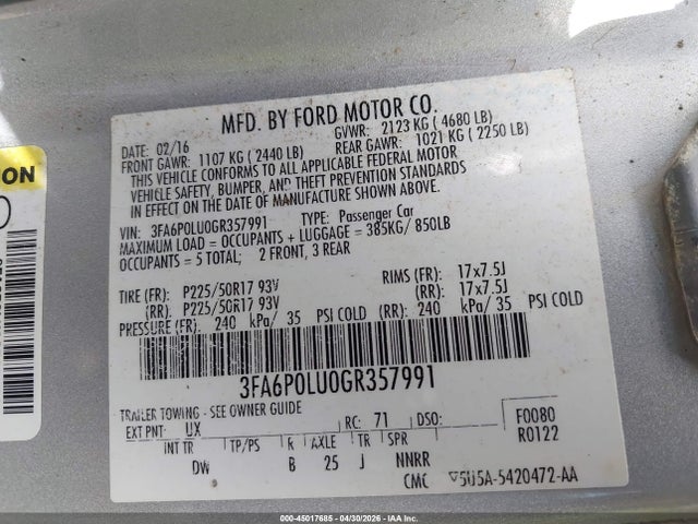Ford Fusion Se