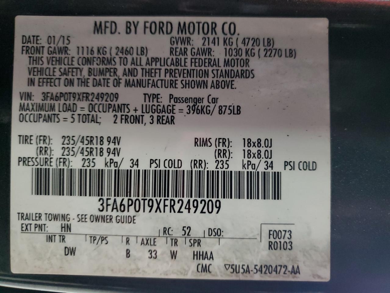 Ford Fusion Se