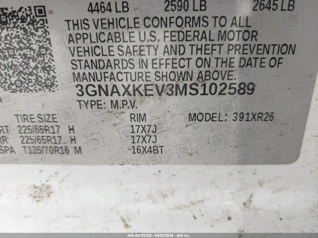 Chevrolet Equinox Fwd Lt