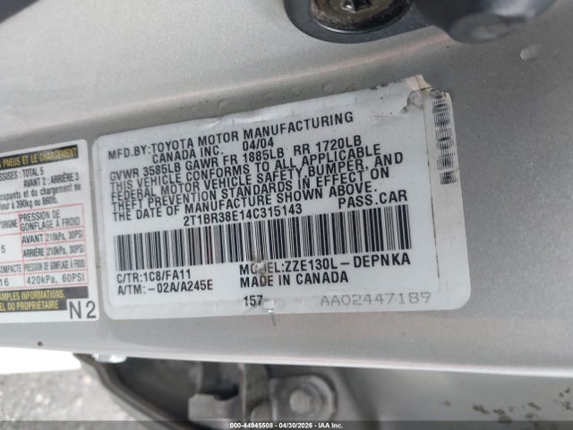 Toyota Corolla Le