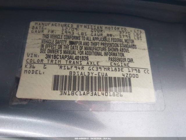 Nissan Versa 1.8s