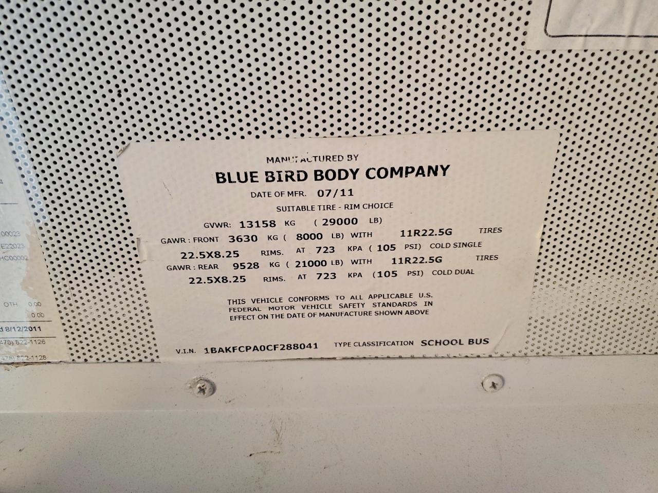 Blubird School Bus Transit Bus
