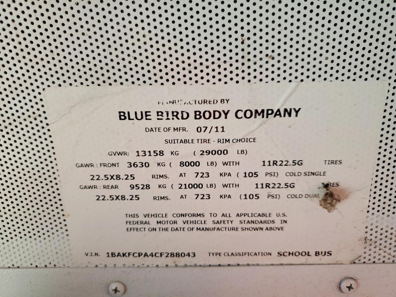 Blubird School Bus Transit Bus