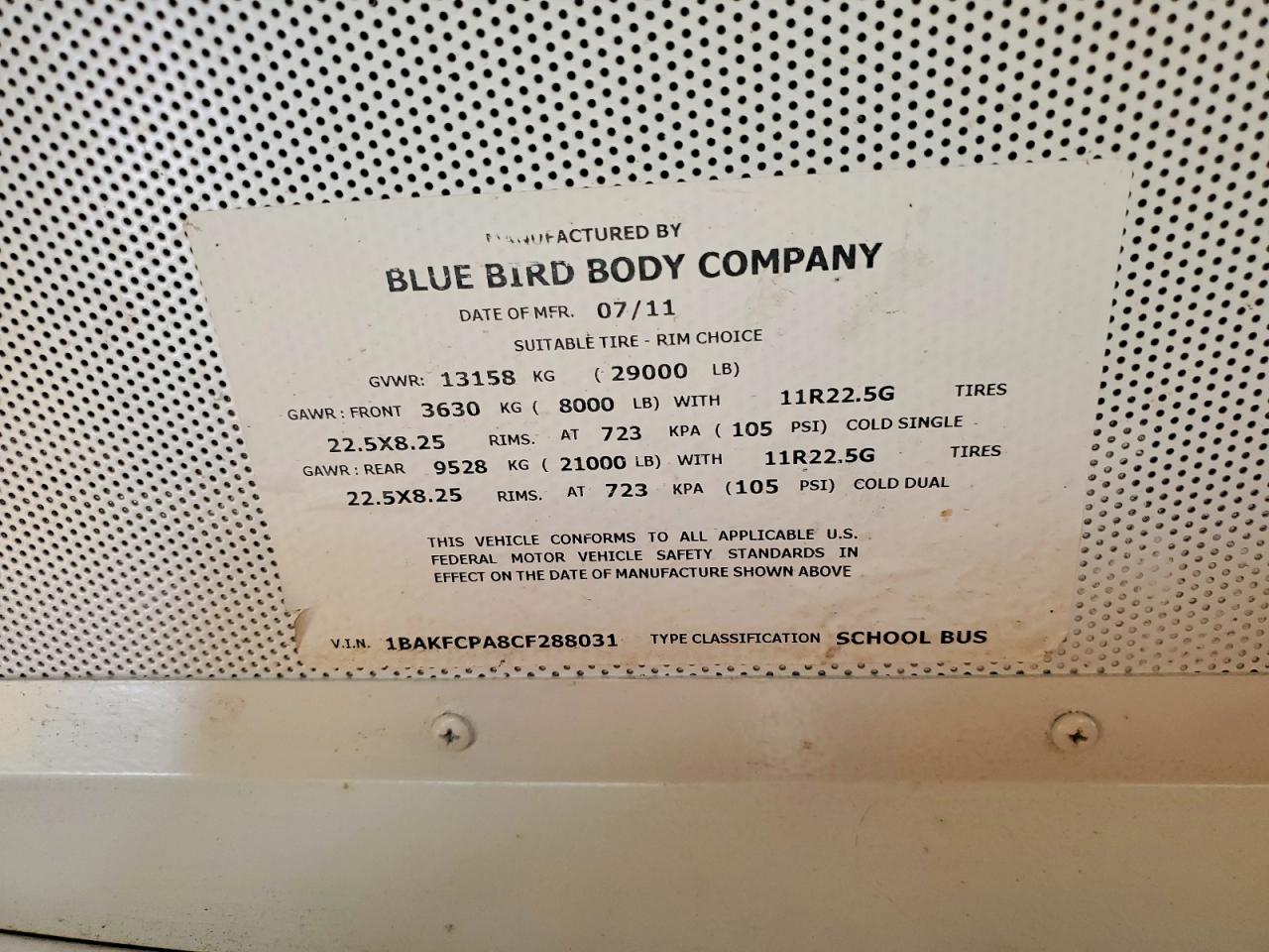 Blubird School Bus Transit Bus