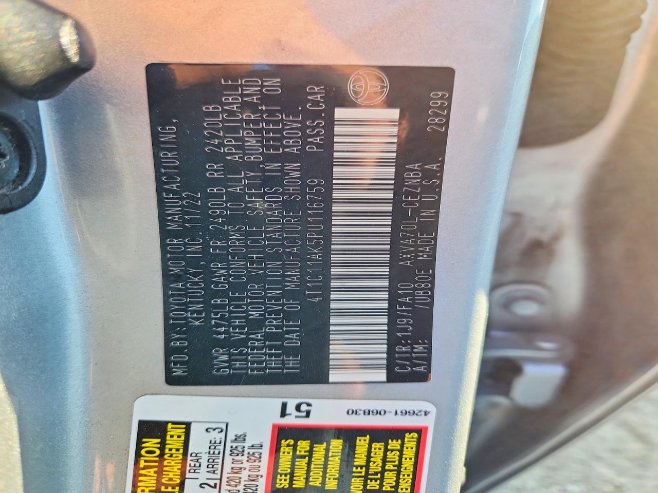 Toyota Camry Le