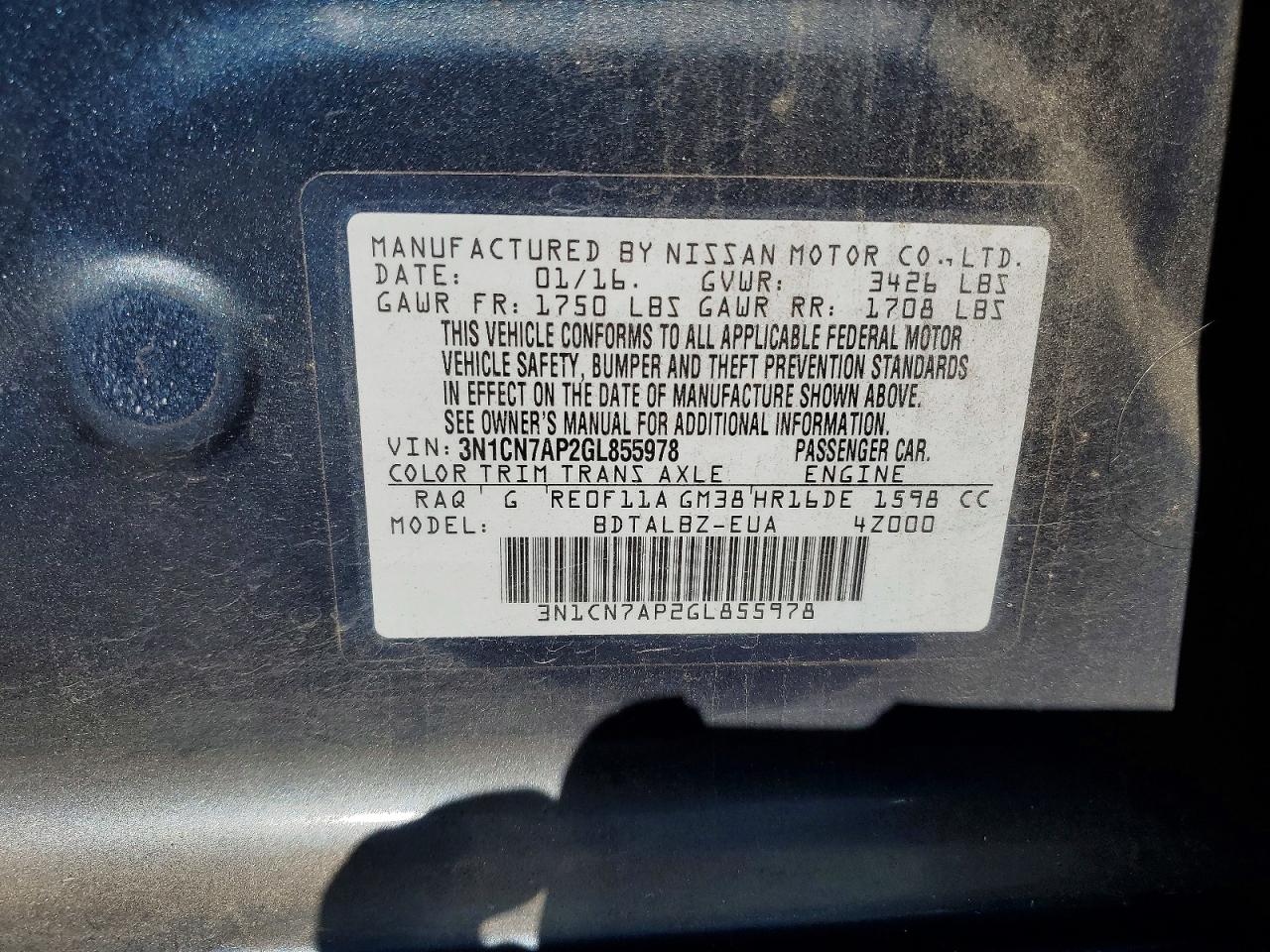 Nissan Versa 1.6 Sv