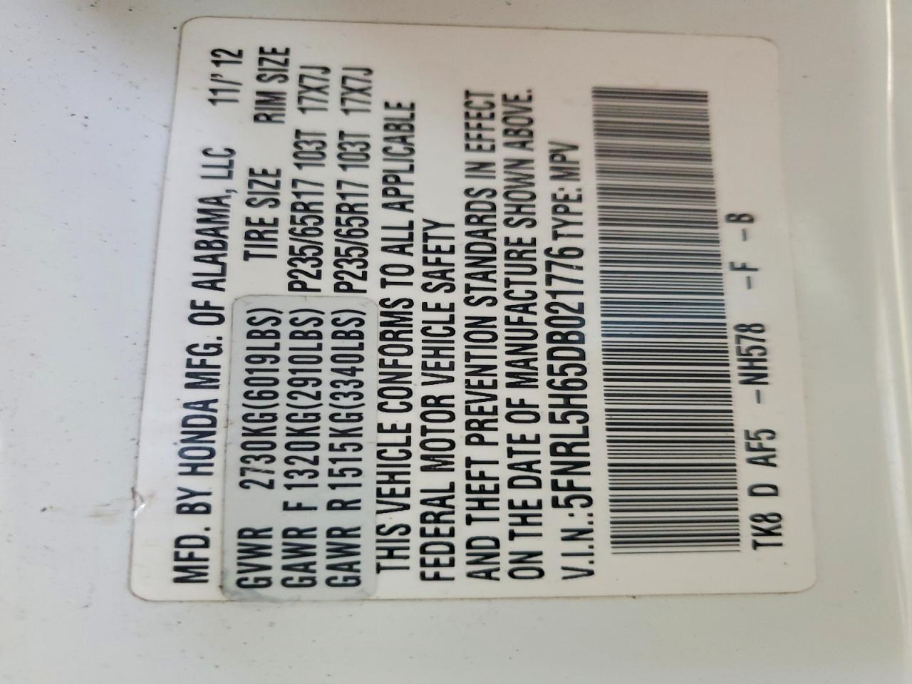 Honda Odyssey Exl