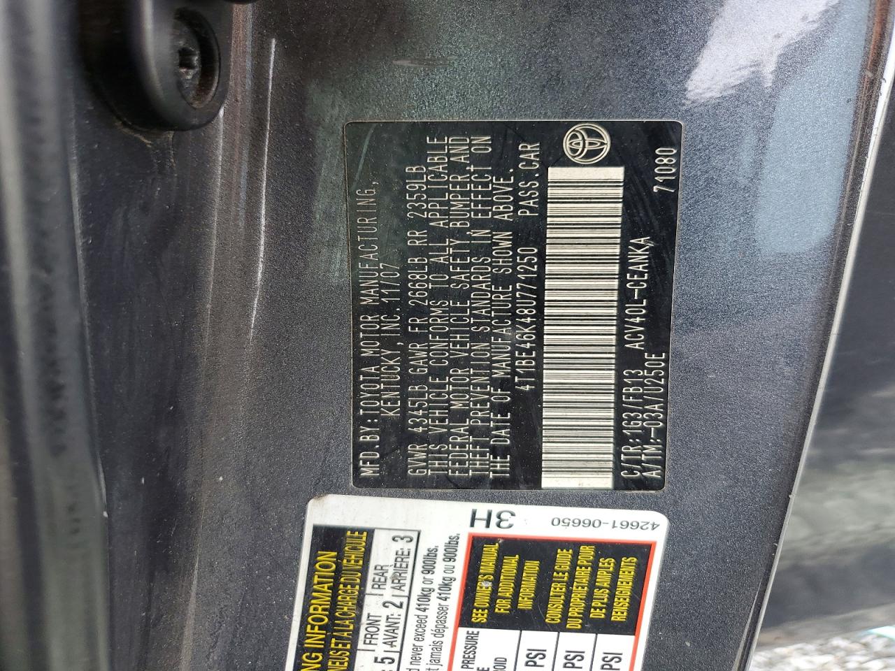 Toyota Camry Le