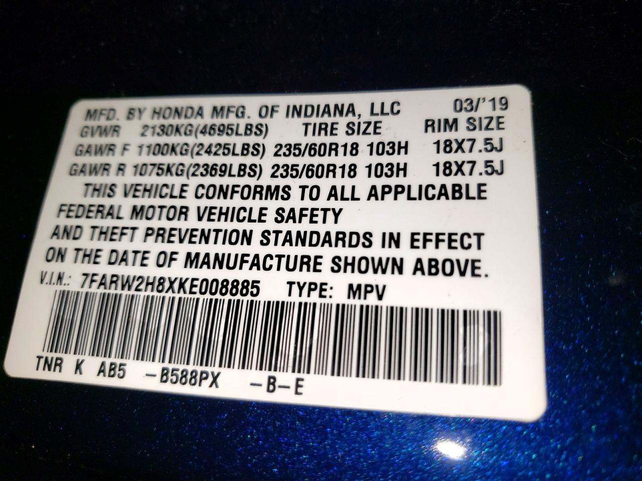 Honda Crv Exl