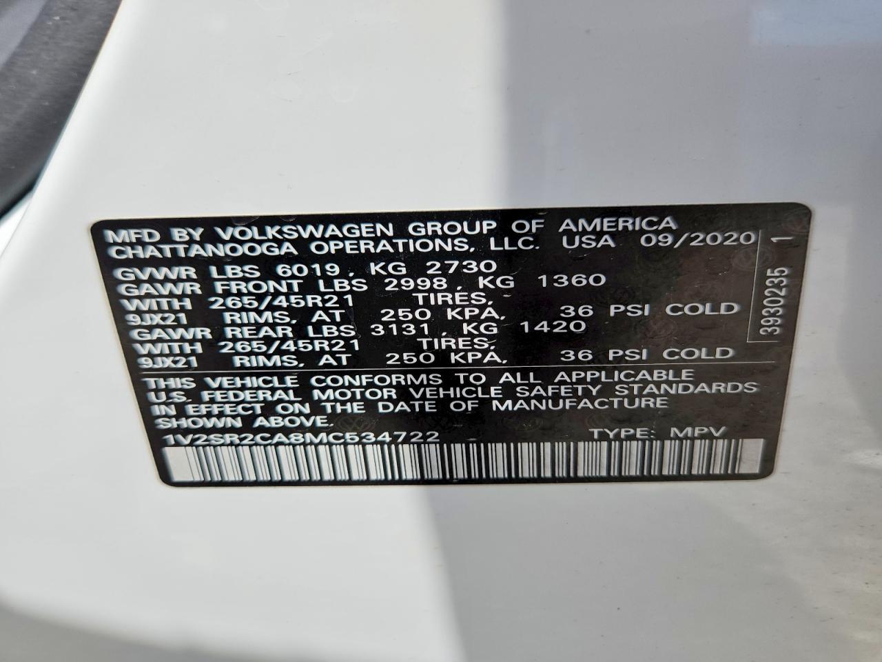 Volkswagen Atlas Sel R-line