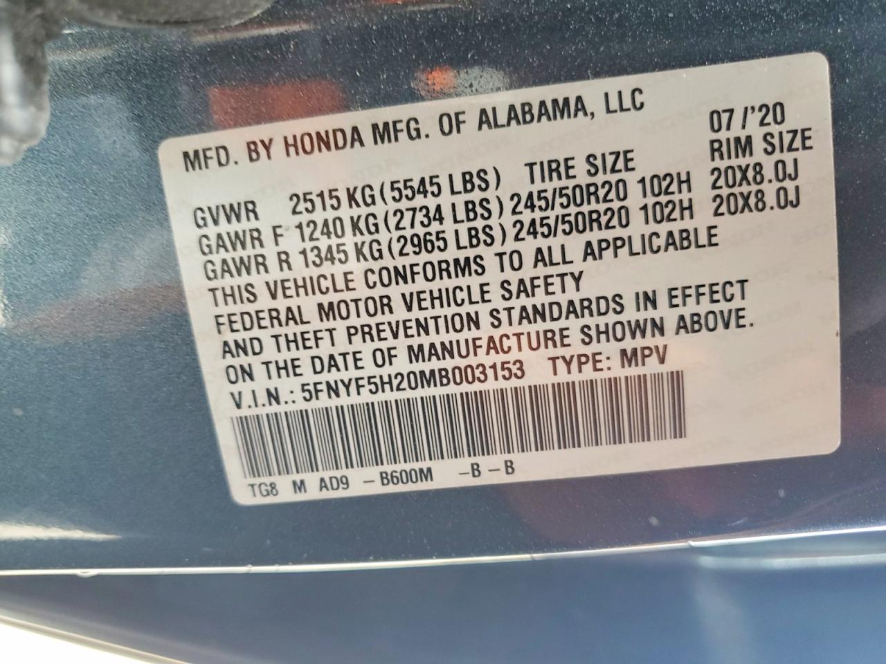 Honda Pilot Se