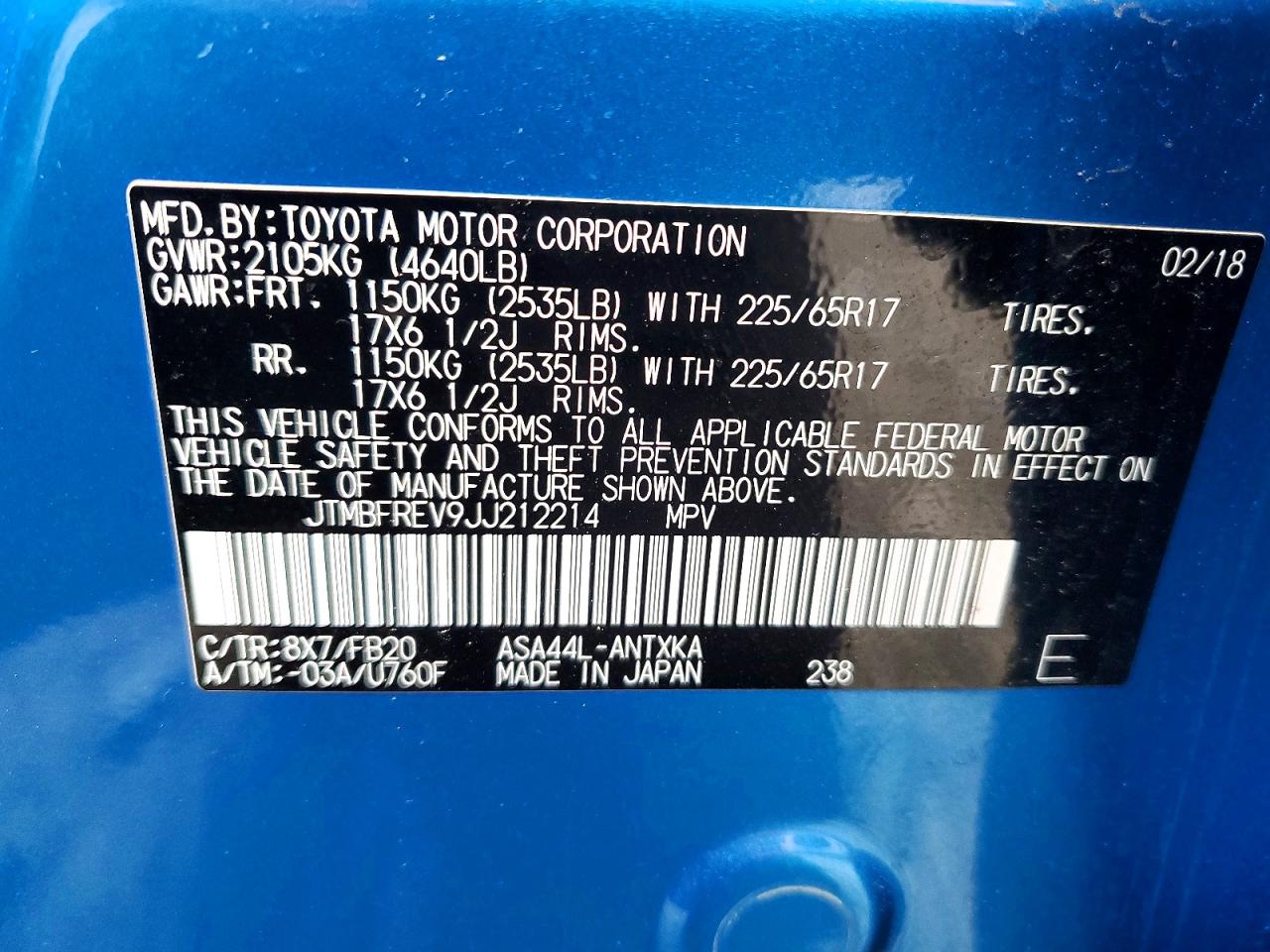 Toyota RAV4 Le