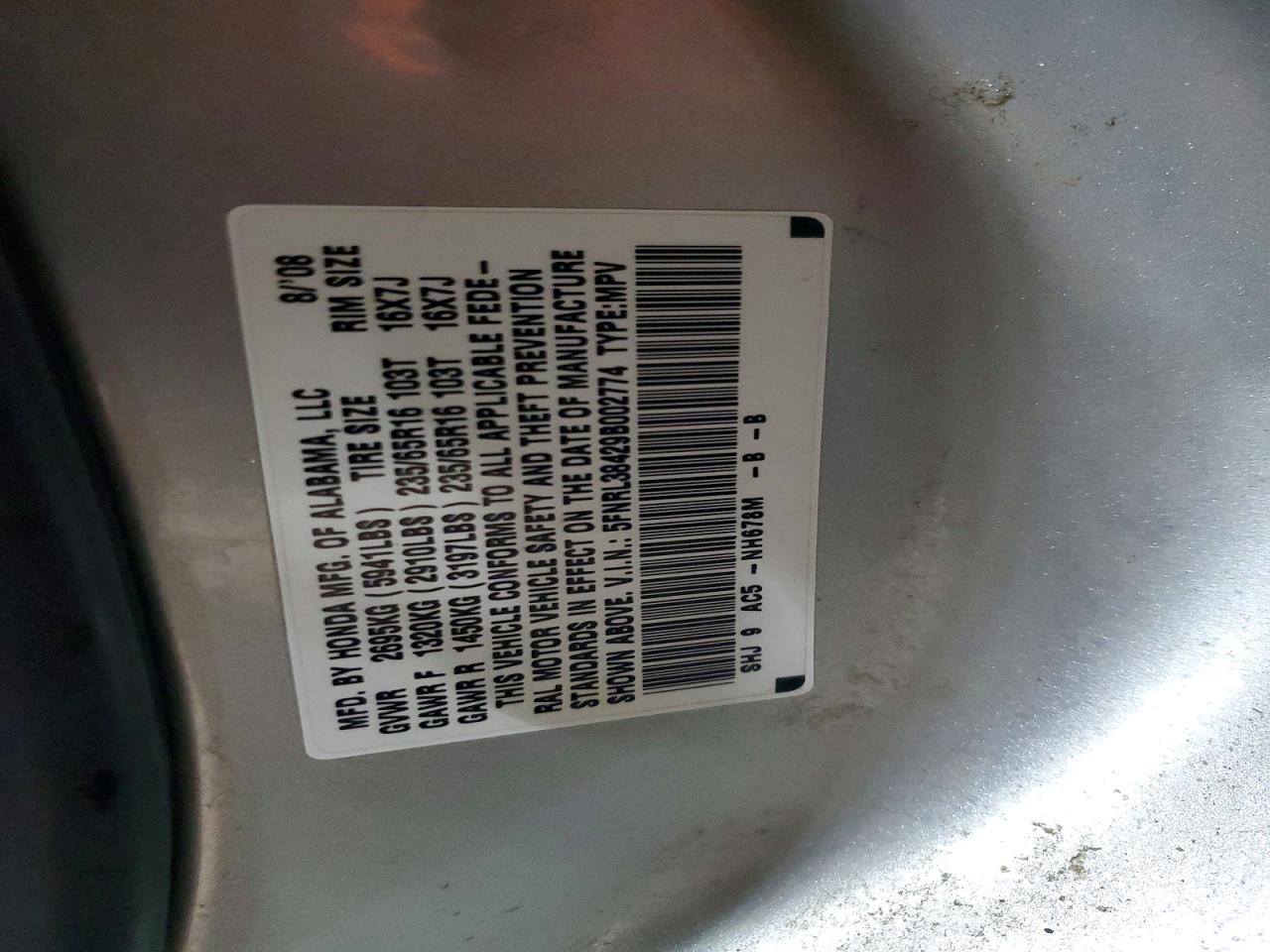 Honda Odyssey Ex
