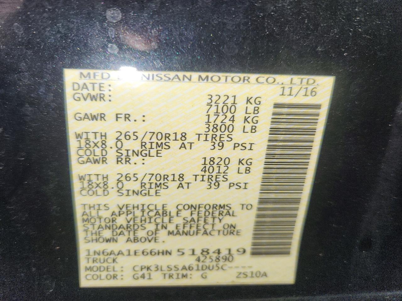 Nissan Titan Sv