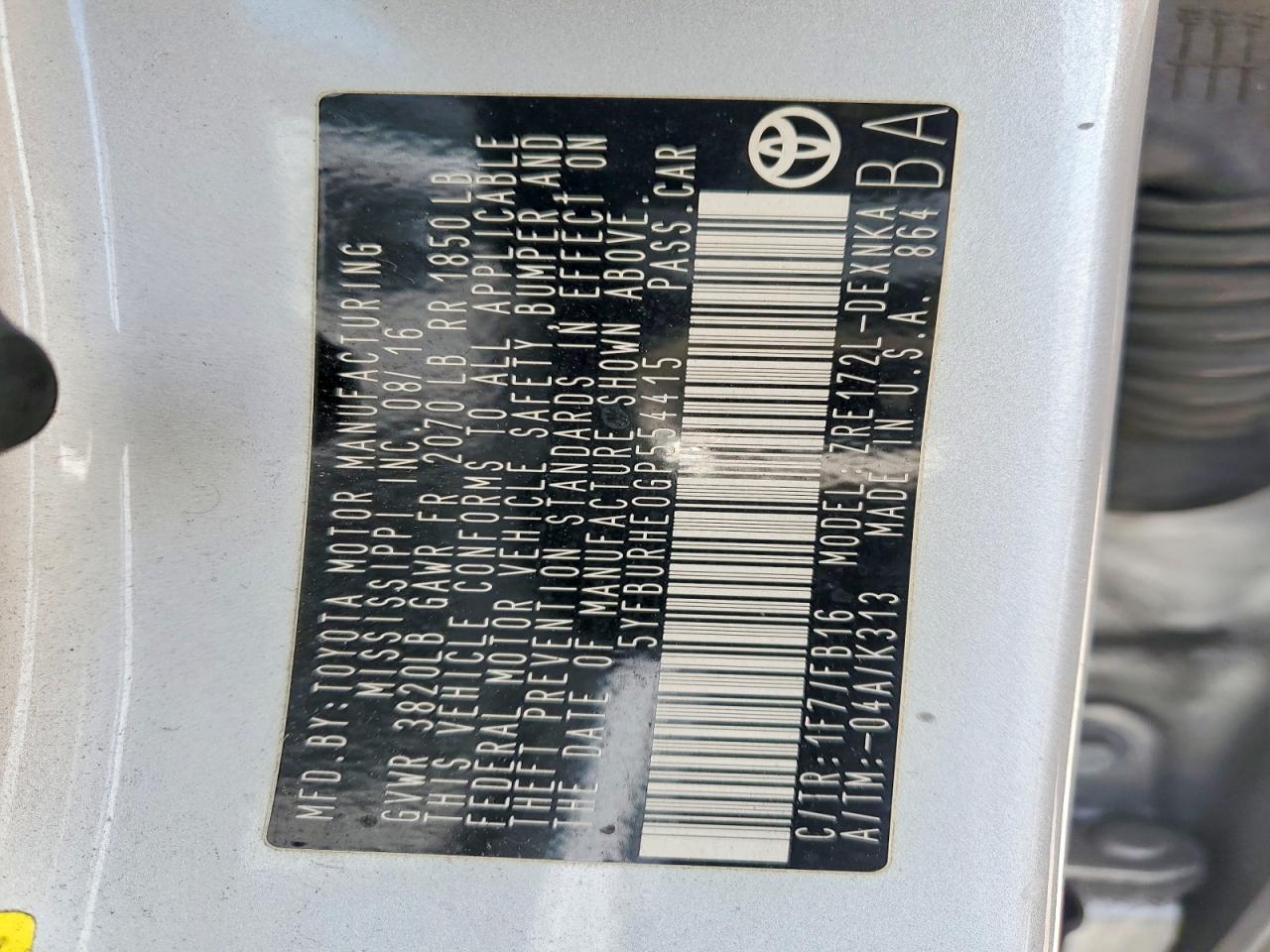 Toyota Corolla Le
