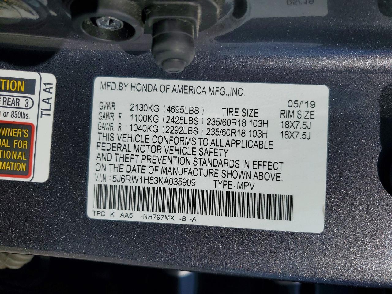 Honda Crv Ex