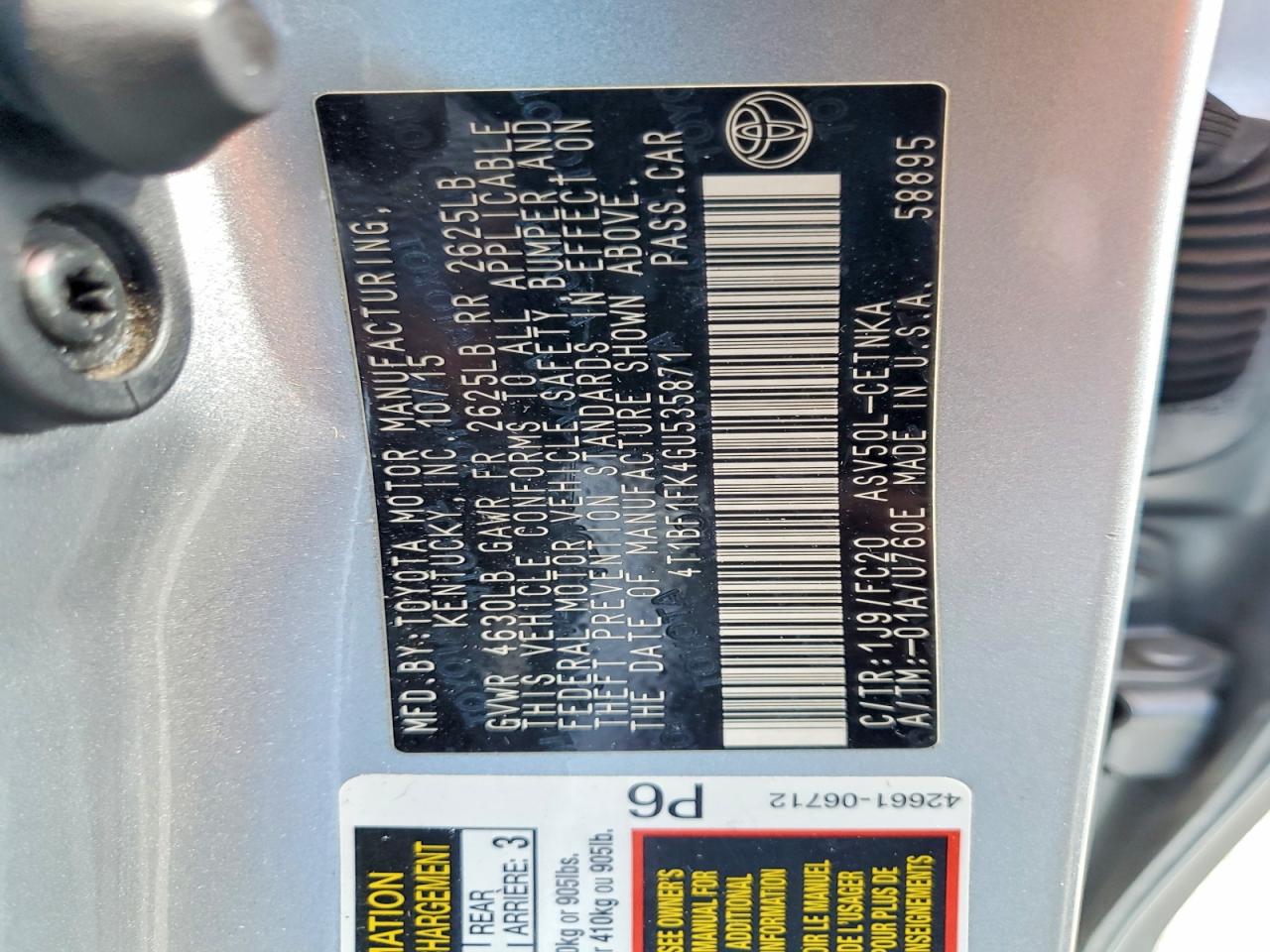 Toyota Camry Le