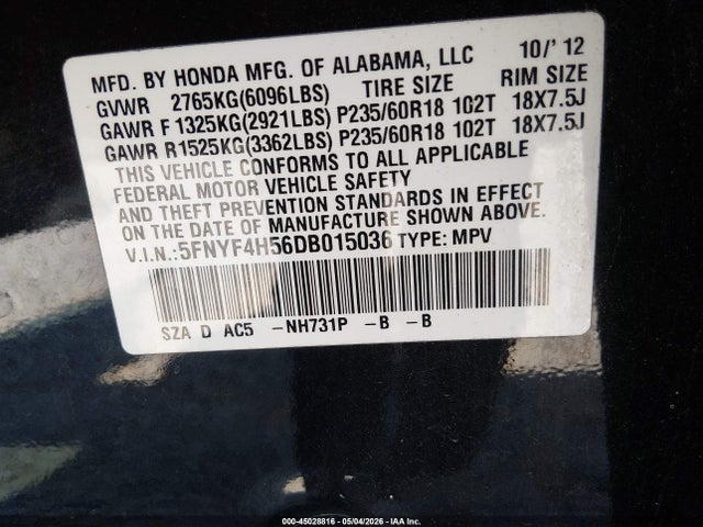 Honda Pilot Ex-l