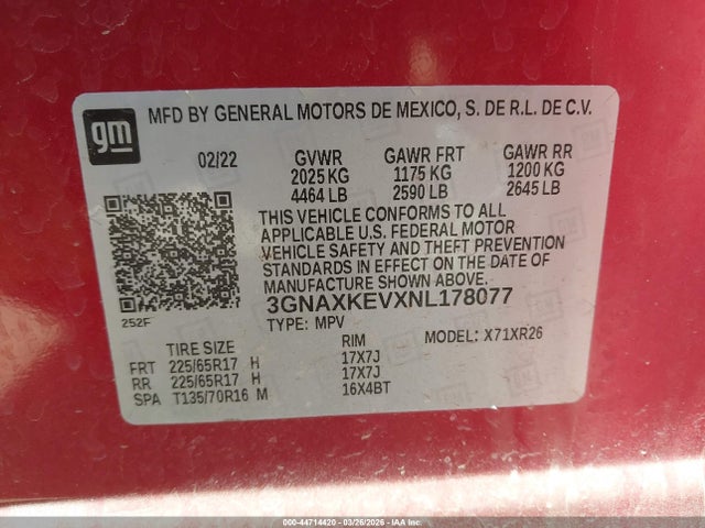 Chevrolet Equinox Fwd Lt