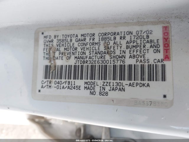 Toyota Corolla Ce