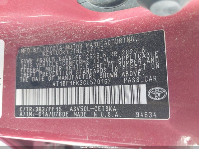 Toyota Camry Se