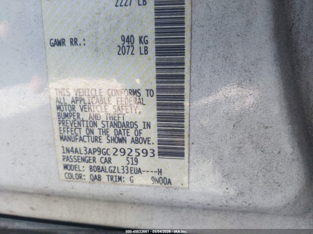 Nissan Altima 2.5 S
