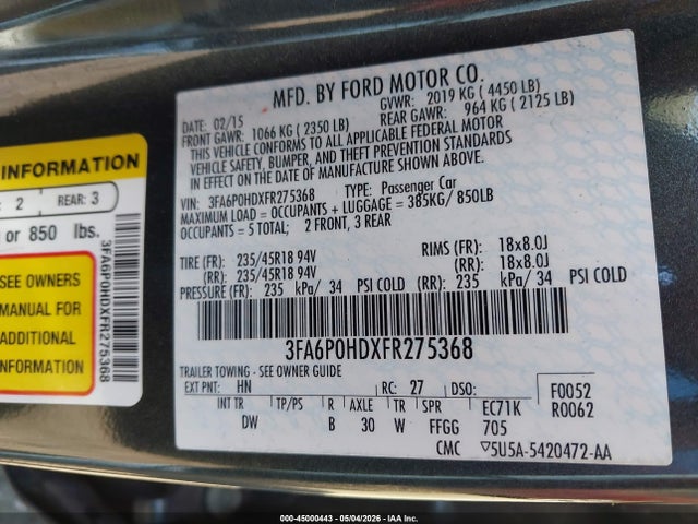 Ford Fusion Se