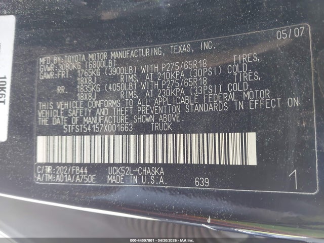 Toyota Tundra Sr5 4.7l V8