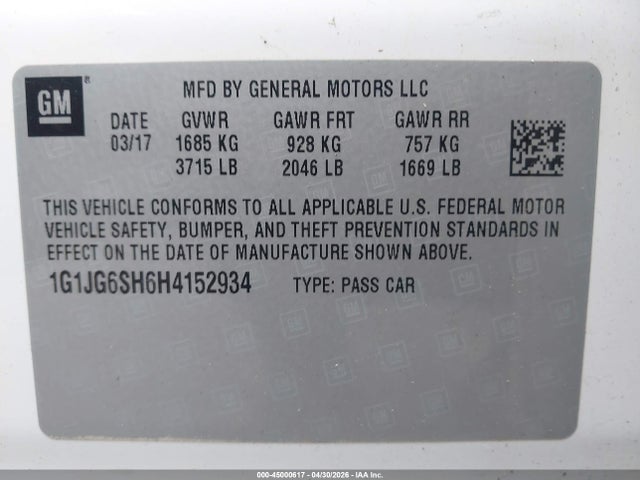 Chevrolet Sonic Lt Auto
