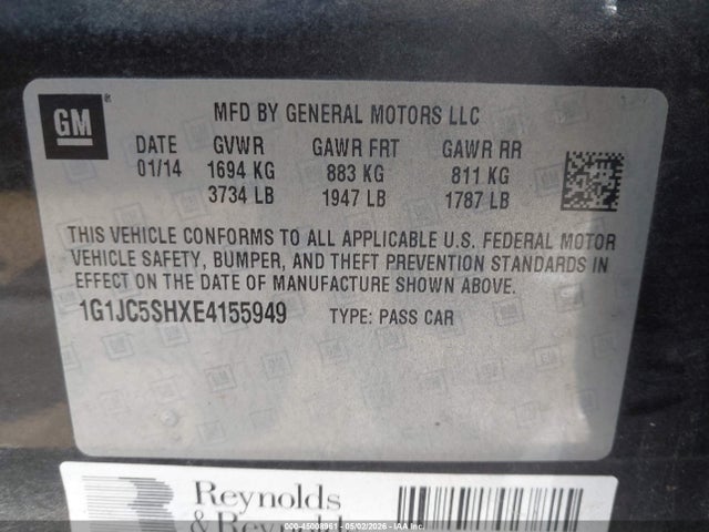 Chevrolet Sonic Lt Auto