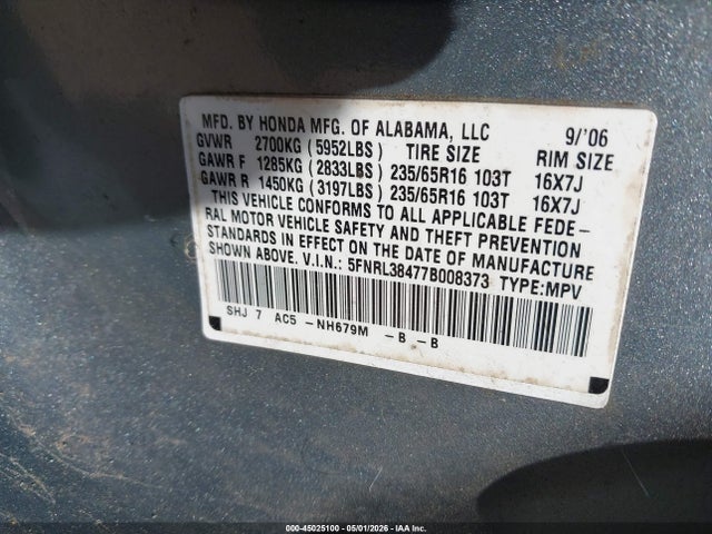 Honda Odyssey Ex