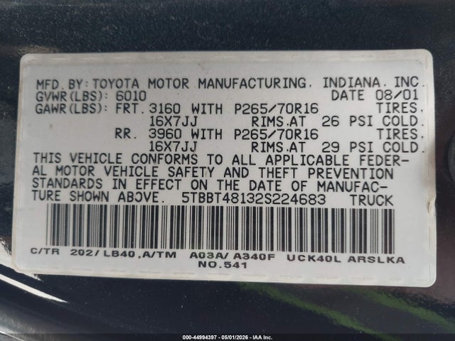 Toyota Tundra Ltd V8